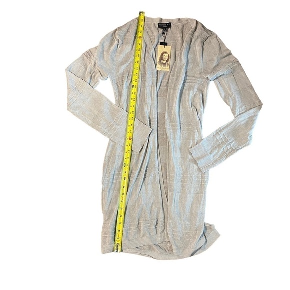 NEW Philomena Petti XL Long Sleeve Light Grey Open Front Cardigan Sweater NWT - Picture 3 of 15